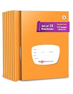 TARGET PUBLICATIONS Double Line Notebooks for Kids | 172 Ruled Pages ...