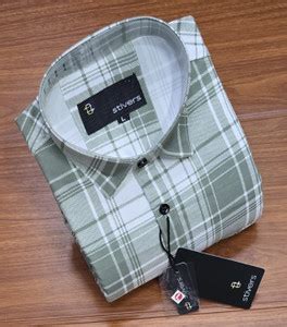 STIVERS Men Checkered Casual Grey Shirt - Buy STIVERS Men Checkered ...