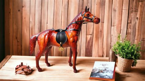 VMSK HandiCraft Standing Horse | 12” Inch | Brown | Decorative ...