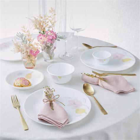 Buy CORELLE Livingware Plus Elegance Multicolour Floral Round Glass ...
