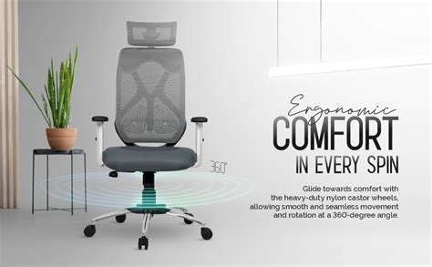 Da URBAN® Merlion Office Chair,High Back Mesh Ergonomic Home Office ...