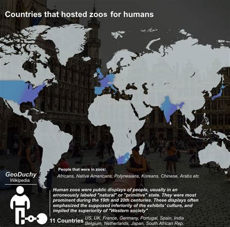 Countries that hosted zoos for humans. - Maps on the Web