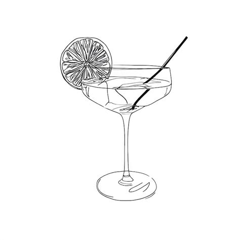 Gin tonic line drawing Images - Free Download on Freepik