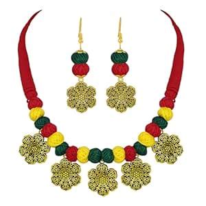 Buy JFL Womens - Jewellery for Less Unique Handcrafted Floral Gold ...
