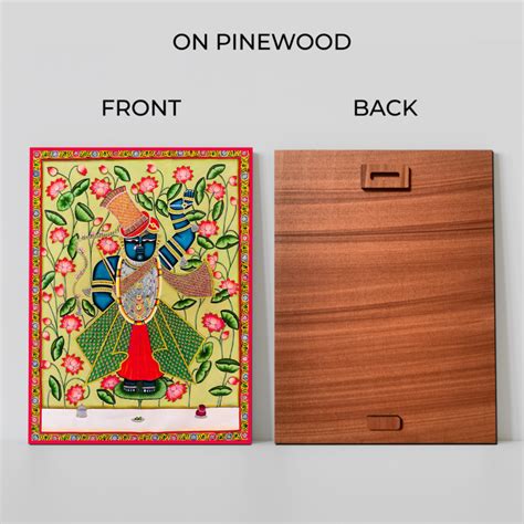 Shrinath Ji Pichwai Green Wood Print Wall Art – Chalk My Theme