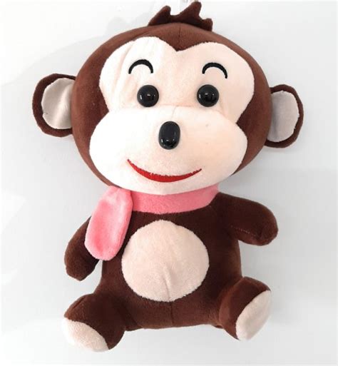 Duckyhub smooth super soft laughing monky with Bow Dress soft toy 30CM ...