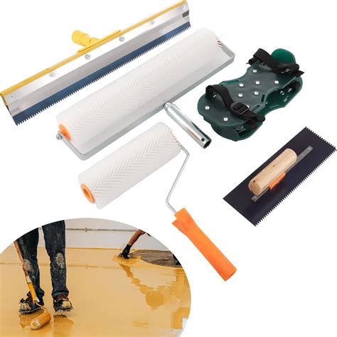 Homaisson Cement Self-Leveling Tools, 5-in-1 Epoxy Floor Paint Tools ...