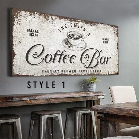 Coffee Bar Sign | Personalized Coffee Bar Sign | Coffee Signs for ...