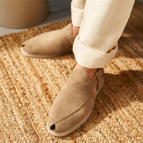 Summer Peshauri | Warm Sand Suede – Nauvab