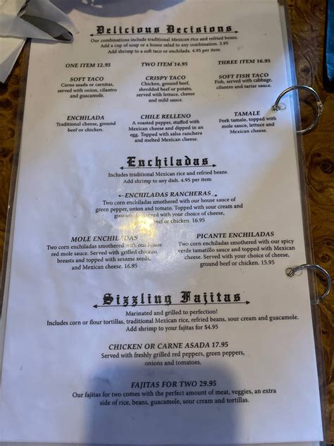 Menu at El Cortez Mexican Restaurant, Laguna Niguel