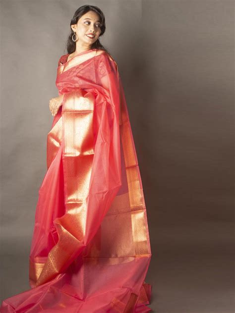 Semi Organza Banarasi Handloom Saree -11213 – AEVUM