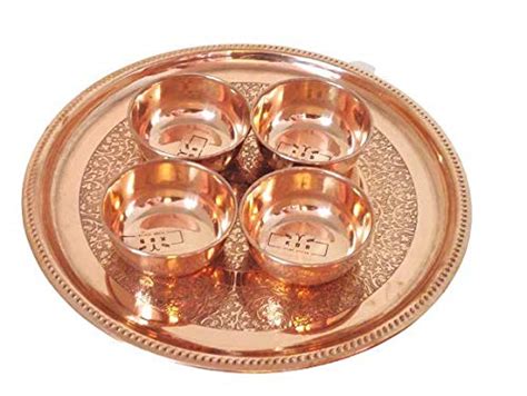 Buy KBB Pure Copper Dessert Set with ETCHIN Plate(5PCS Set) Online at ...