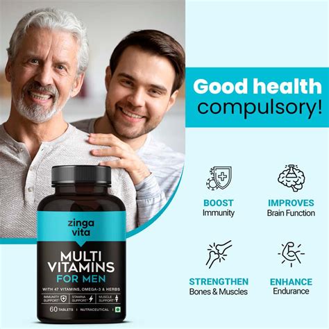 Buy ZINGAVITA MULTIVITAMIN TABLETS FOR MEN|41 ESSENTIAL VITAMINS ...