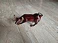 Buy Two Moustaches Charging Bull 7 Inches Brass Showpiece for Home ...