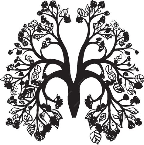 BreathBoughs Tree Branches Lungs Emblem Respiratory Roots Vector Logo ...