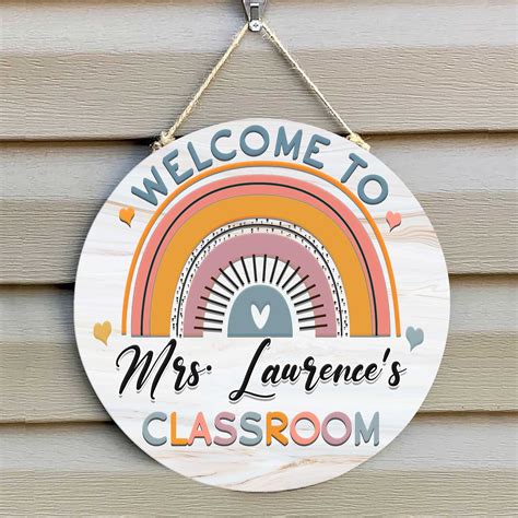 Personalized teacher door sign custom classroom door sign teacher door ...