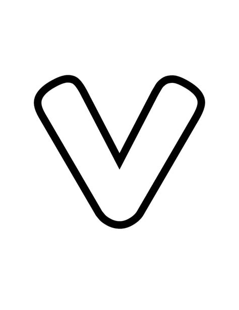 Free Printable Bubble Letter V: Bubble Alphabet Letters