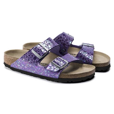 BIRKENSTOCK Arizona Birko-Flor Sandals - Metallic Stones Violet