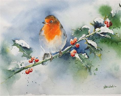 Chickadee Bird Painting Wildlife Painting Bird Art Bird Print Open ...