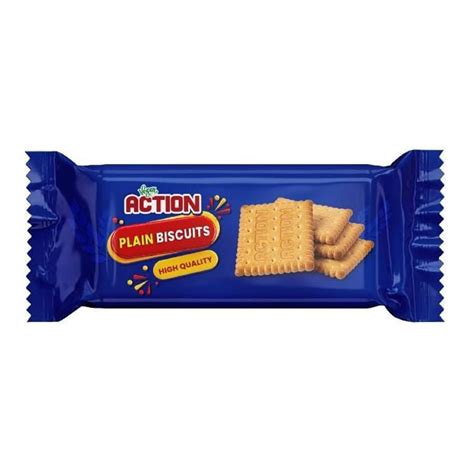 Buy Action Plain Tea Biscuit - 60gm - 12 Pieces Online | Carrefour Egypt