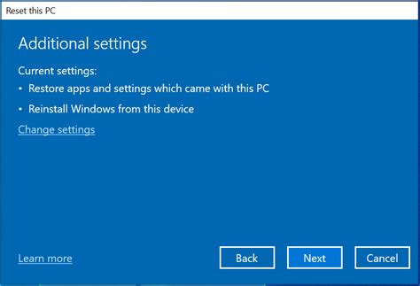 Image result for Reset This PC Local Reinstall