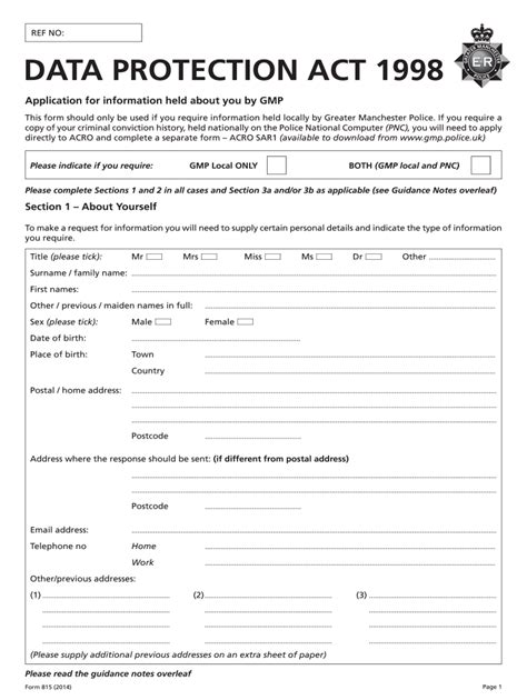 UK Form 815 - Fill Online, Printable, Fillable, Blank - pdfFiller