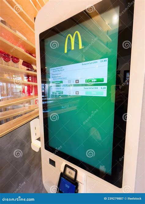 New Mcdonald S Self Order Kiosk Fast Food with POS System Printer ...