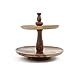 Ellementry sheesham 2-Tier Cake Stand| Natural Wood | Cake Stand ...