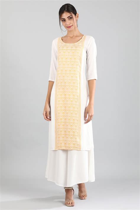 Buy Off-White Geometric Print kurta @Rs. 660 | Shop for Aurelia