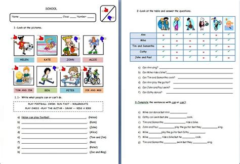 Can Model Verb Worksheet 的图像结果
