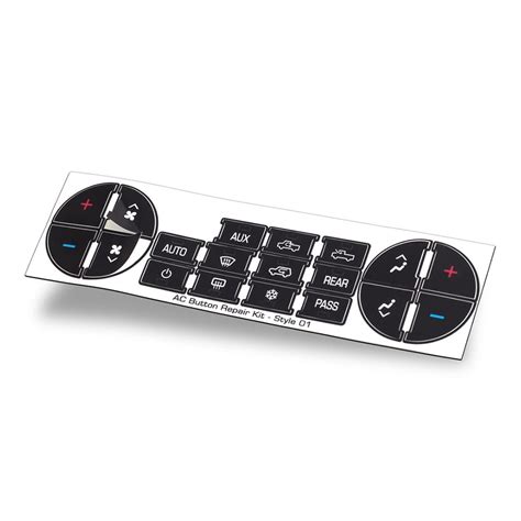 AC Dash Button Sticker Repair Kit Decal Fix Ruined Faded - 19 Button ...