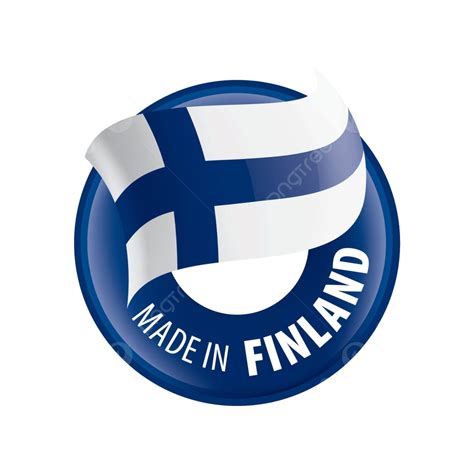 White Background With Vector Illustration Of The Finnish Flag Vector ...
