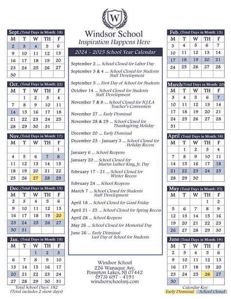 School Calendars - Windsor Schools