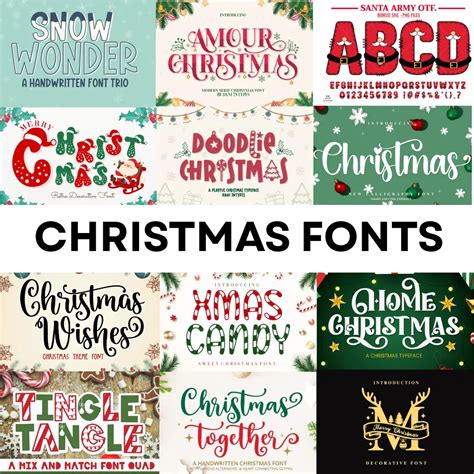 Over 40 of the Best Christmas Fonts for Cricut Projects