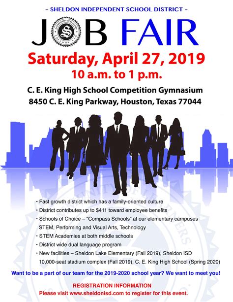 Sheldon ISD on Twitter: "Sheldon ISD Job Fair | Saturday, April 27 ...