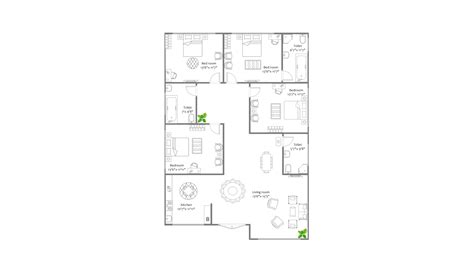 1700 Sq Ft 4-Bedroom House Plan