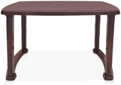 Nilkamal Shahensha Rectangular 4 Seater Virgin Plastic Dining Table for ...