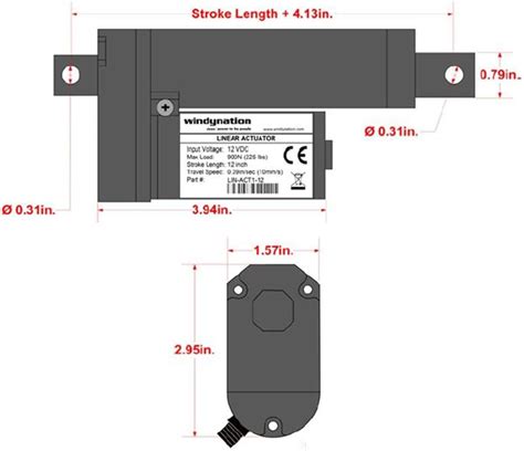 Buy WindyNation (2pcs) 12 Volt, 225 lbs Linear Actuators + Wireless ...