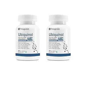 Trexgenics UBIQUINOL 100 mg, Ultra Pure, Stable, Bioavailable ...