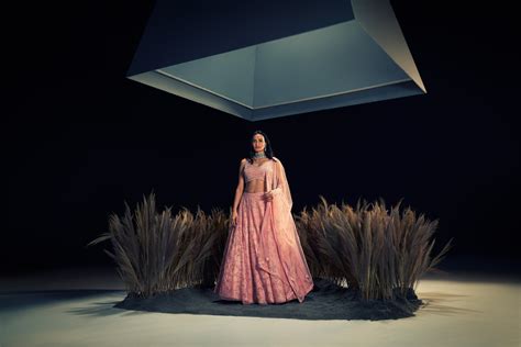 Candy Pink Organza Embroidered Lehenga Set