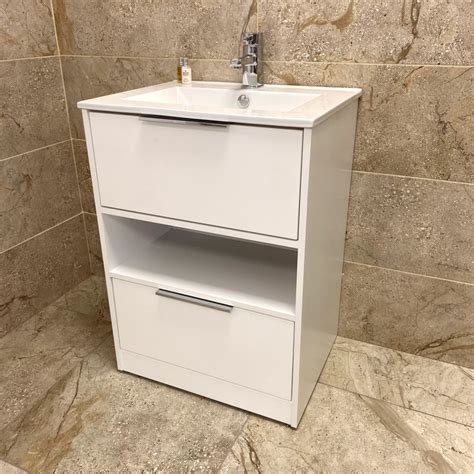 Prague Matt White Floor Cabinet & Basin - Right Price Tiles