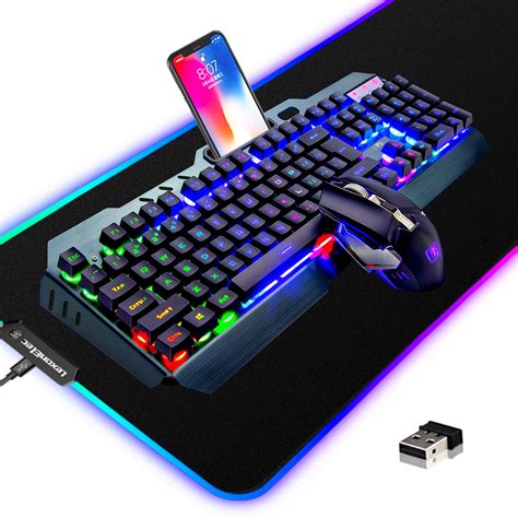Wireless Gaming Keyboard And Mouse Combo 3 In 1 Rainbow | Desertcart INDIA