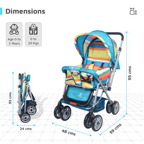 R for Rabbit Lollipop Lite Colorful Baby Stroller - Blue Multicolor ...