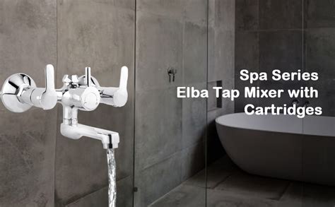 Adeptt Spa Series Elba Tap Mixer with Cartridges (Silver, Chrome Finish ...