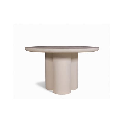 Lime Plaster Round Dining Table 130×130×78 cm – BELLO STUCCO