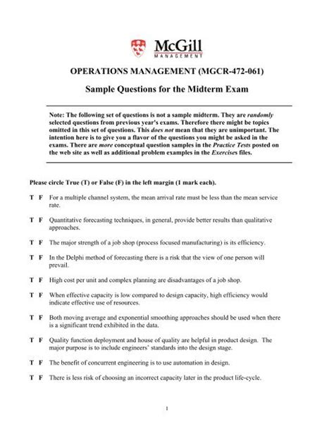 Image result for Midterm Exam Examples