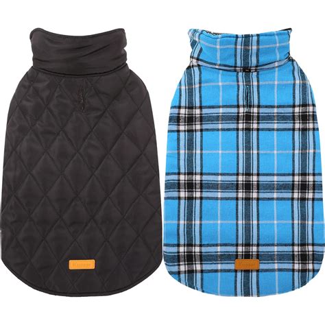 Kuoser Warm Dog Coat, Reversible Dog Jacket Waterproof Dog Winter Coat ...