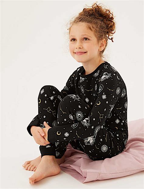 Buy Cotton Constellation Print Pyjamas (7-16 Yrs) at Marks & Spencer