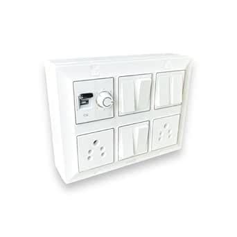12 Module Silver Line Electrical Panel | 32A Mini SP MCB | 1 Fan ...