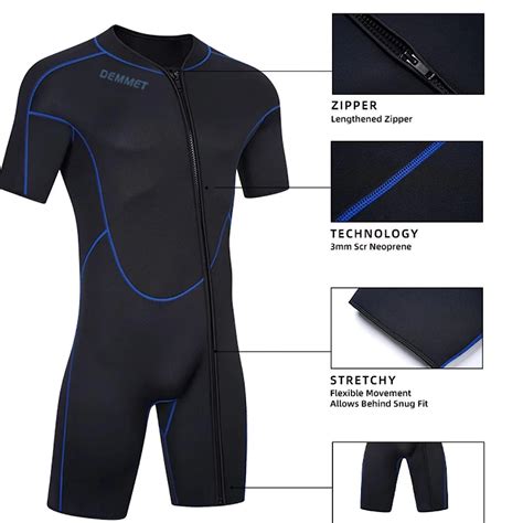 New 1.5MM Neoprene Wetsuit Short Sleeve One-piece Men's Swimsuit To ...
